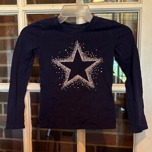 Faded Glory Navy Starburst Long Sleeve Tee